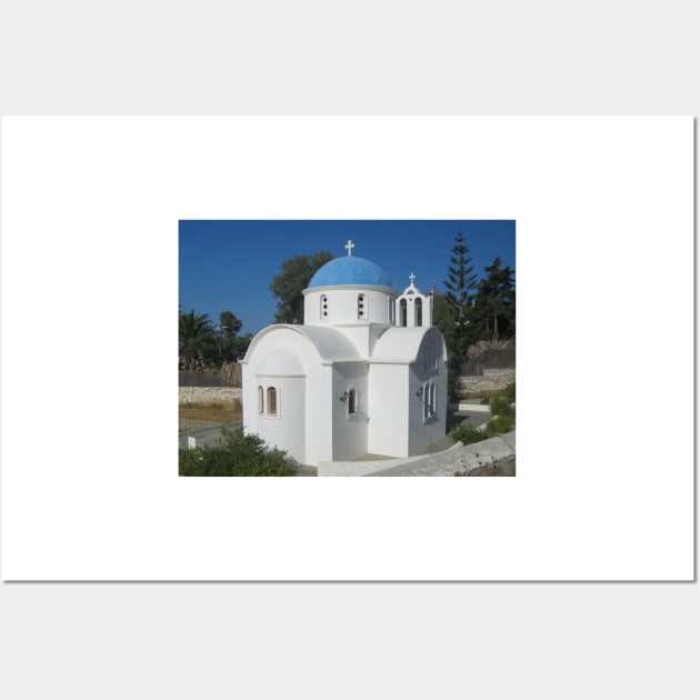 Small church in Paros Wall Art by Parafull